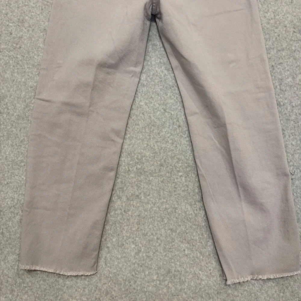 Kensie Vintage Luxe The Slim Jeans Purple Grey Raw Hem Straight Leg Womens 12/31